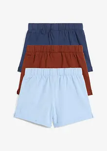 Jerseyshorts i ren ekologisk bomull för bebisar (3-pack), bonprix