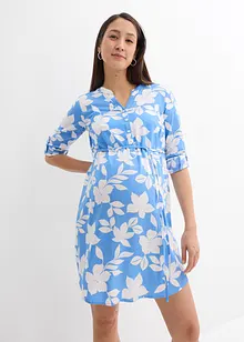 Mamma-/amningsblusklänning i böljande viskos, bonprix