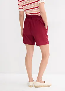 Shorts med paperbagmidja och linne, bonprix