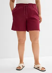 Shorts med paperbagmidja och linne, bonprix