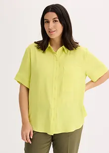 Blus med bröstficka och halvlånga ärmar, bonprix