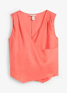 Bluslinne med omlottlook i rent linnematerial, bonprix