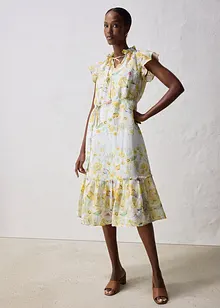 Maxiklänning i rami med skirt blommönster, bonprix