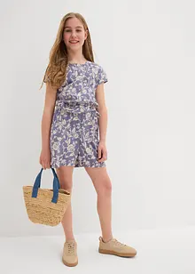 Jumpsuit i kort modell av viskos med mjukt fall, bonprix