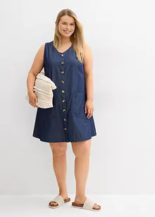 Jeansklänning av ekologisk bomull, bonprix
