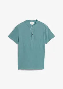 Kortärmad skjorta med ståkrage i mjuk muslin för barn, bonprix