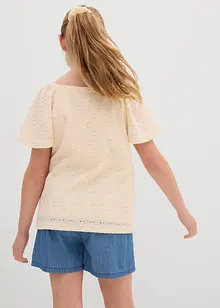 Blustopp med hålbroderi, bonprix
