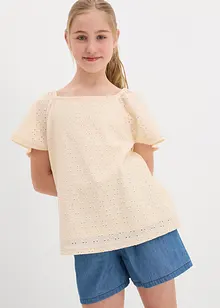 Blustopp med hålbroderi, bonprix