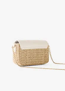 Axelremsväska med halmlook, bonprix