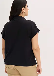 Pikétröja i viskos med spetsinfällning, bonprix