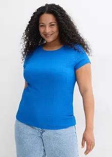 T-shirt i kräppat material med struktur, bonprix