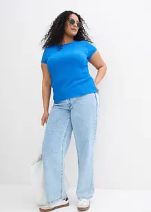 T-shirt i kräppat material med struktur, bonprix