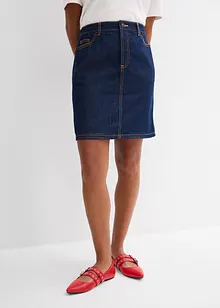 Jeanskjol Mid Waist, Low Stretch, bonprix