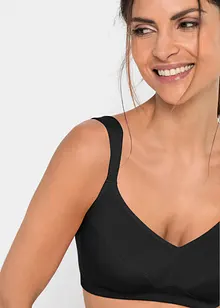 BH utan bygel med ekologisk bomull (2-pack), bonprix