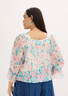 Blus med ballongformad nederkant, bonprix