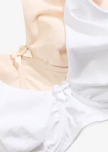 Ovadderad T-shirtbehå med bygel i ekologisk bomull (2-pack), bonprix