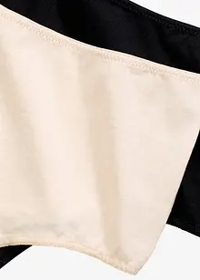 Stringtrosa med hög midja och mjuk bomull (4-pack), bonprix