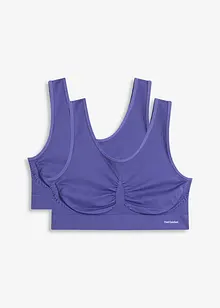 Sömlös Feel Comfort BH-topp (2-pack), bonprix