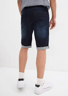 Stretchiga jeansbermudas med uppvikta benslut, Regular Fit, bonprix