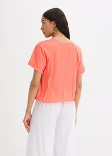 Kortärmad blus av mjuk viskosmix, bonprix