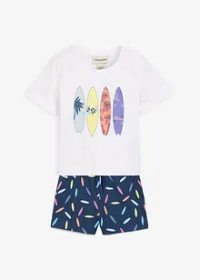 Shirt och shorts för barn (2 delar) i ren bomull, bonprix
