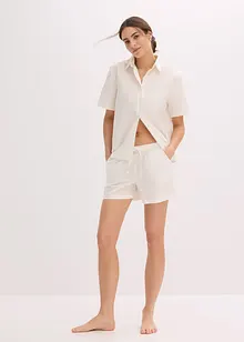 Pyjamas med shorts i vävt bomullsmaterial, bonprix