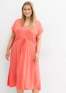 Jerseyklänning med återvunnen polyester och fint fall, bonprix