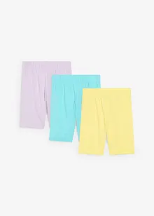 Cykelbyxa i elastisk bomullsmix (3-pack), bonprix