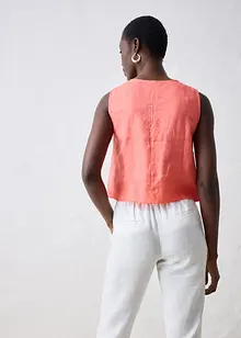 Bluslinne med omlottlook i rent linnematerial, bonprix