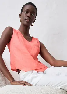 Bluslinne med omlottlook i rent linnematerial, bonprix