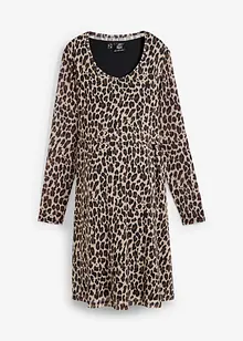 Mamma-/amningsklänning med leopardmönster, bonprix