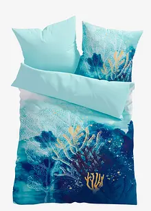 Vändbara sängkläder med korallmönster, bonprix