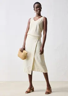 Omlottkjol i linne, bonprix