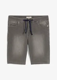 Trikåbermudas med bekvämt snitt och jeanslook, normal passform, bonprix