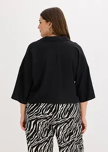 Blus i linneblandning, bonprix