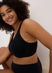 T-shirtbehå i minimizermodell utan bygel, med ekologisk bomull (2-pack), bonprix