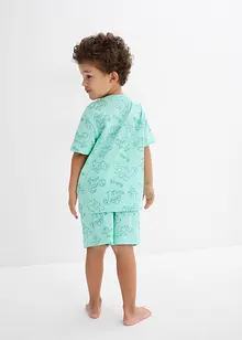 Kort pyjamas av ekologisk bomull (set i 4 delar), bonprix