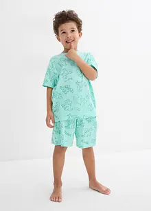 Kort pyjamas av ekologisk bomull (set i 4 delar), bonprix