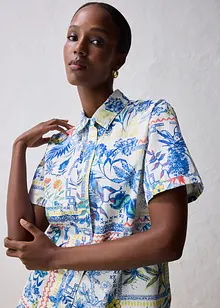 Skjortblus med sidenandel, bonprix