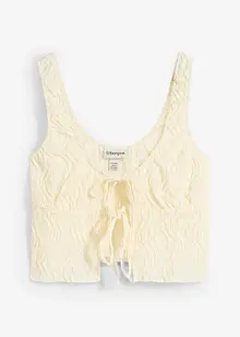 Linne med snörning och strukturyta, bonprix