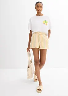 Shorts i luftig materialblandning, bonprix