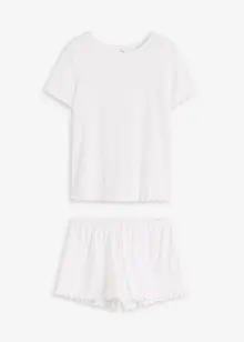 Pyjamas med shorts i pointelle-jersey, bonprix