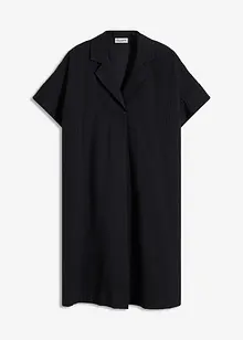 Ledig bomullsklänning med lagt veck, bonprix