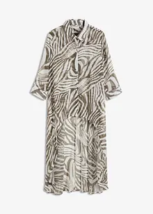 Lång blus i chiffong, bonprix