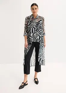 Lång blus i chiffong, bonprix