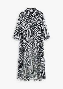 Lång blus i chiffong, bonprix