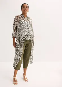 Lång blus i chiffong, bonprix