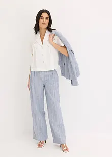 Kort blus i bomullspoplin, bonprix