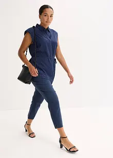 Satinblus med knytband, bonprix