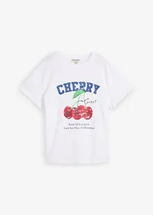 T-shirt i ren ekologisk bomull med tryck, bonprix